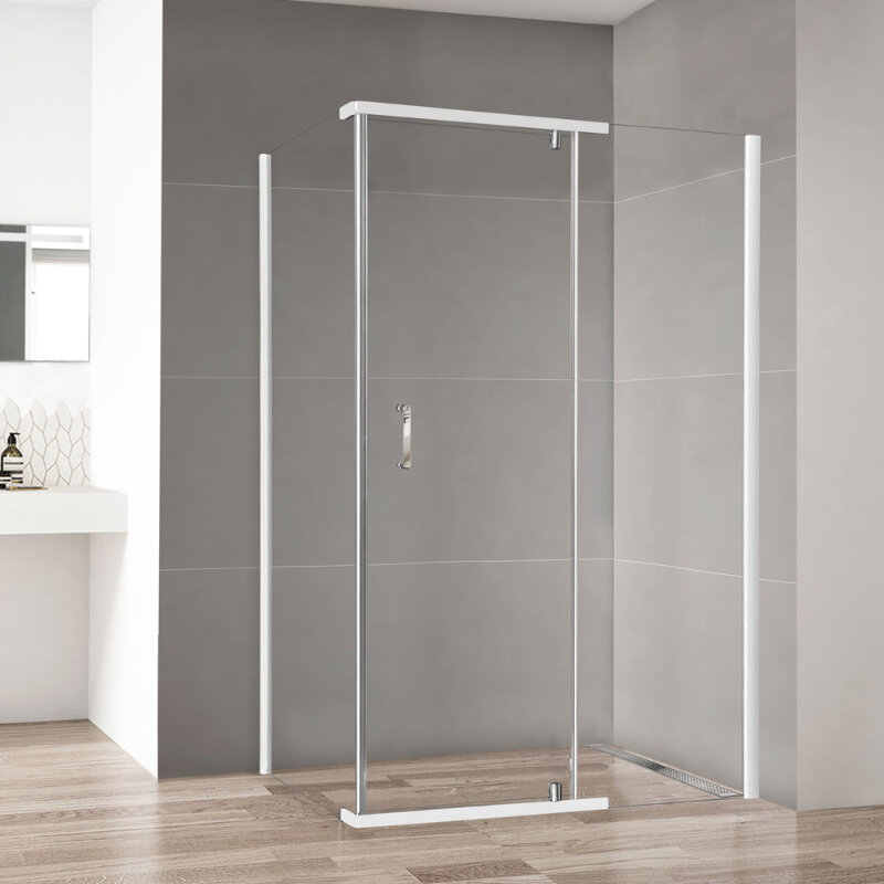 Изображение товара Душевой уголок Royal Bath RB8100HPVD-T 100x80 см белый профиль прозрачное стекло