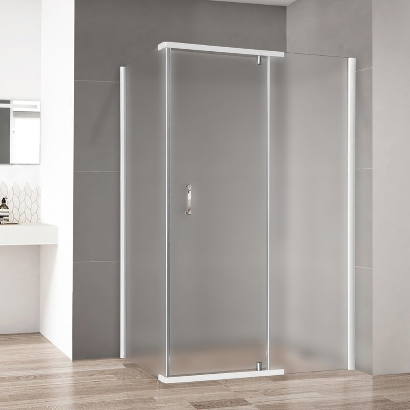 Изображение товара Душевой уголок Royal Bath HPVD RB8100HPVD-C 100x80 см матовое стекло белый профиль