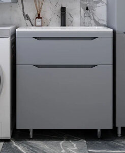 Изображение товара Тумба под раковину Style Line Марелла 70 Люкс Plus МДФ напольная серый
