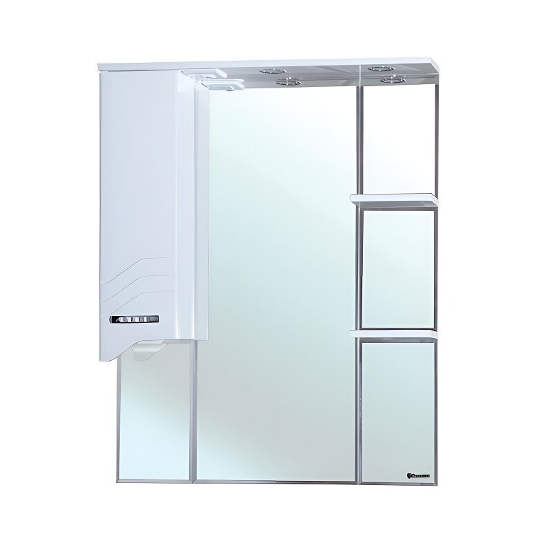 Изображение товара Зеркальный шкаф Bellezza Дрея 75 см с подсветкой белый угловой для ванной