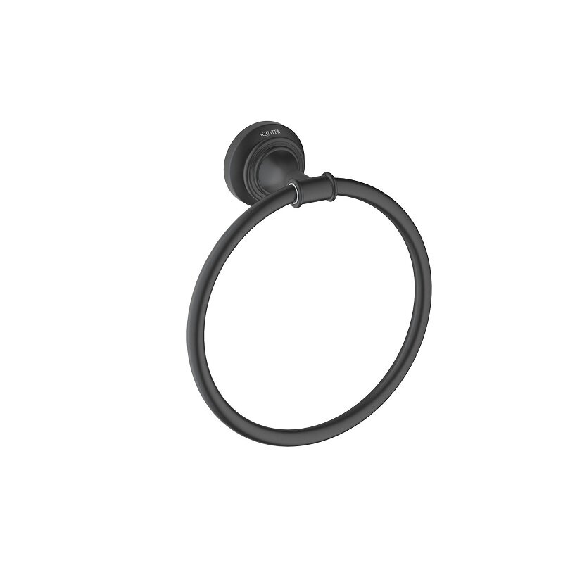 Изображение товара Полотенцедержатель Aquatek Классик AQ4512MB, цвет черный матовый