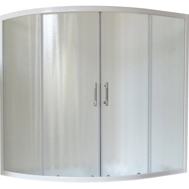 Изображение товара Шторка для ванны Royal Bath Alpine RB160ALP-C, 160 см, стекло матовое, профиль белый