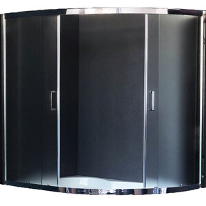 Изображение товара Шторка для ванны Royal Bath Alpine RB150ALP-C-CH, 150 см, стекло матовое, профиль хром