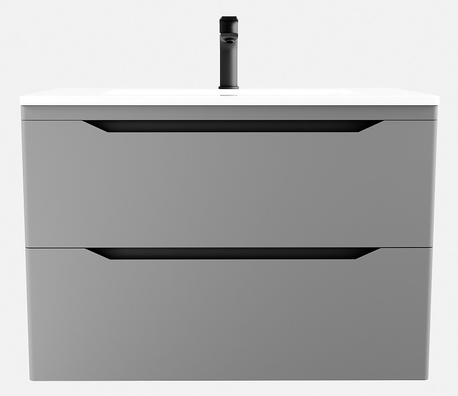 Изображение товара Тумба под раковину Style Line Марелла 80 Люкс Plus подвесная серый