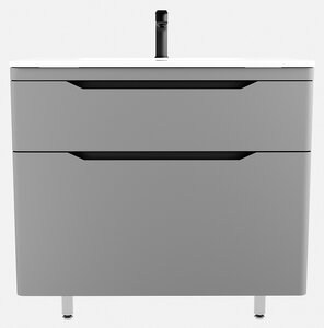 Изображение товара Тумба под раковину Style Line Марелла 90 Люкс Plus СС-00002418, напольная, антискрейтч серый