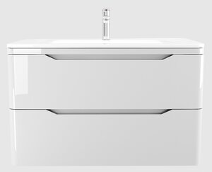 Изображение товара Тумба под раковину Style Line Марелла 90 Люкс Plus белый глянец подвесная