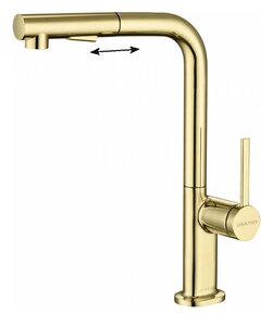 Изображение товара Смеситель Paulmark Neo Ne214419-G для кухонной мойки золото