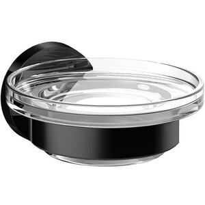 Изображение товара Мыльница Emco Round 4330 133 00 черная настенная из стекла и латуни