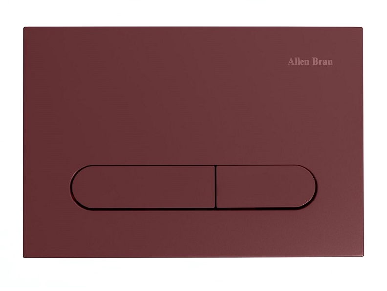 Изображение товара Клавиша смыва Allen Brau Project Color, механическая, бордовая, 23.1 см