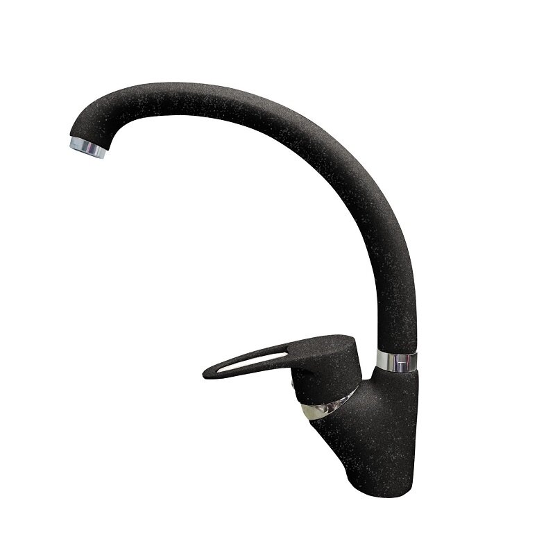 Изображение товара Смеситель GranFest 1024 черный для кухонной мойки — стиль и функциональность