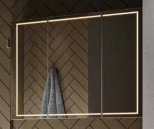 Изображение товара Зеркальный шкаф Aqwella Simplex В10 SLX0410, 100 см с подсветкой, белый