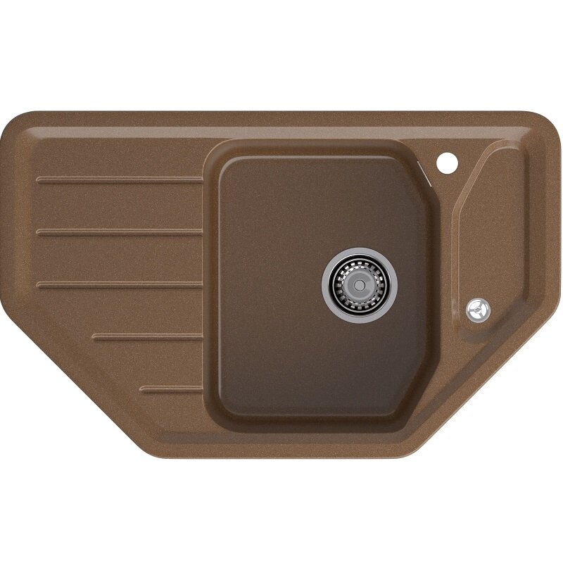 Изображение товара Кухонная мойка GranFest Corner C-800E терракот 79 x 49 см с крылом слева