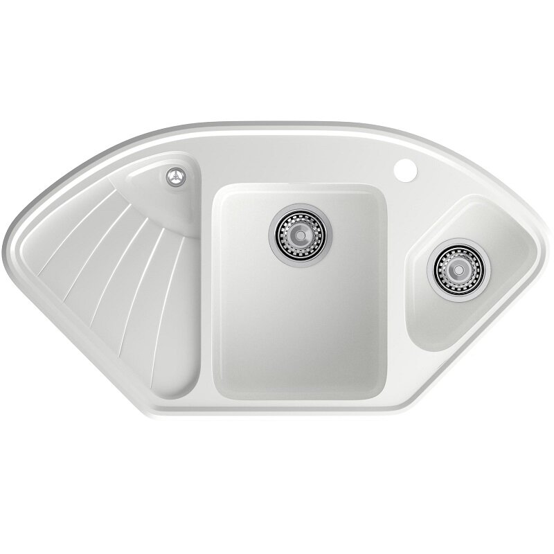 Изображение товара Кухонная мойка GranFest Corner C-1040E иней 103.9x56 см угловая