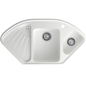 Изображение товара Кухонная мойка GranFest Corner C-1040E иней, 103.9 x 56 см, угловая