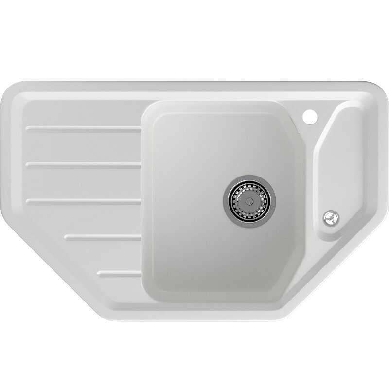 Изображение товара Кухонная мойка GranFest Corner C-800E иней 79x49 см из искусственного мрамора
