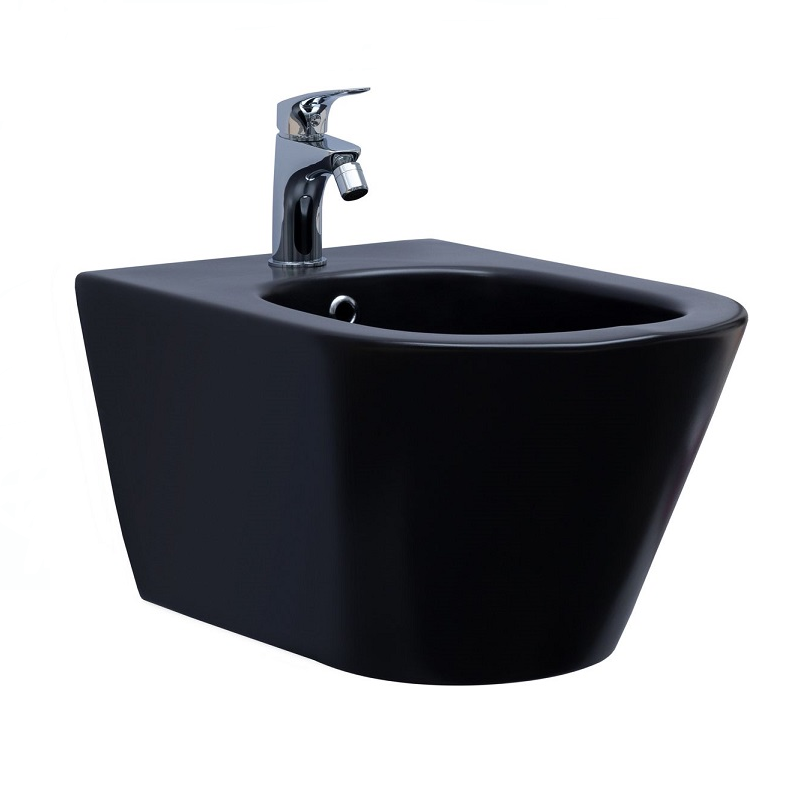 Изображение товара Подвесное биде Aquanet Lake-B2В 35.5x53 см черный матовый Изображение товара Подвесное биде Aquanet Lake-B2В 35.5x53 см черный матовый
