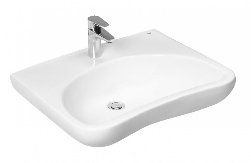 Изображение товара Раковина Roca Access 640 ZRU9307659 64 см, фарфор, подвесная, 1 отверстие под смеситель, белая