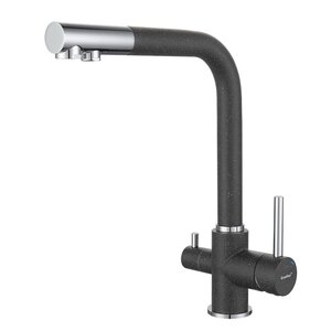 Изображение товара Смеситель GranFest 3611 графит для кухонной мойки, с подключением к фильтру с питьевой водой, цвет графит