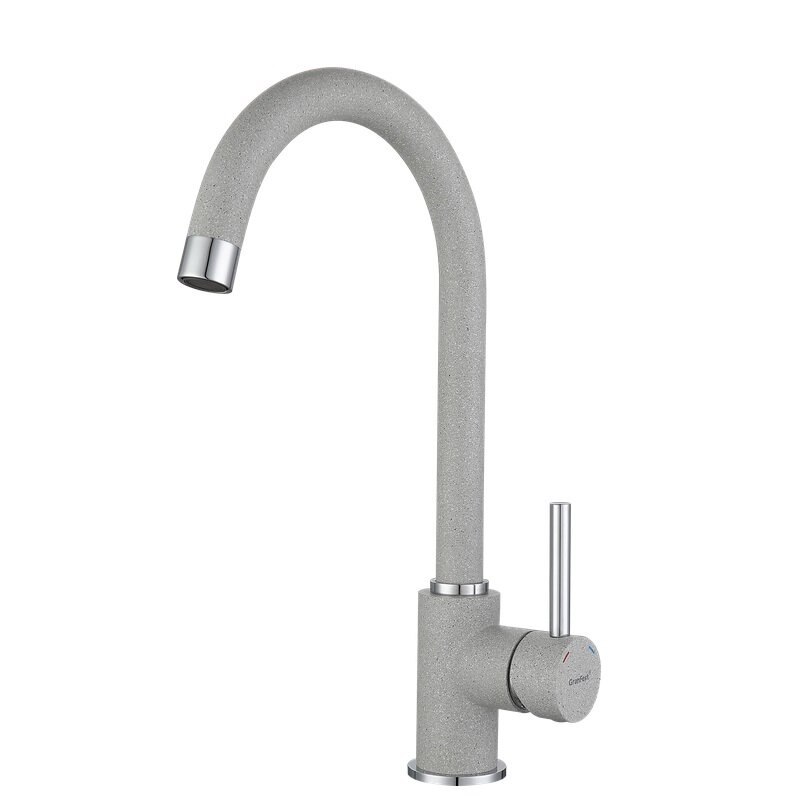 Изображение товара Смеситель GranFest 3650 серый для кухонной мойки с однорычажным управлением
