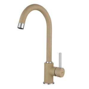 Изображение товара Смеситель GranFest 3650 песочный для кухонной мойки, цвет песочный