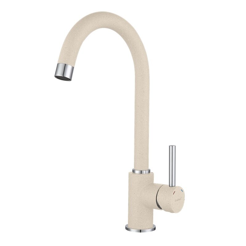 Изображение товара Смеситель GranFest 3650 белый для кухонной мойки высокого поворотного излива