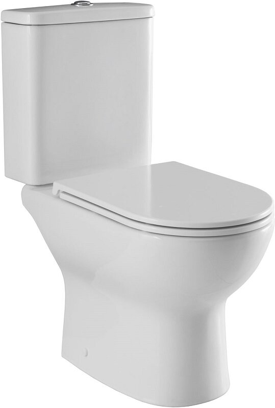 Изображение товара Унитаз-компакт бесободковый Aquanet Ray-C с крышкой Soft Close и антигрязевым покрытием
