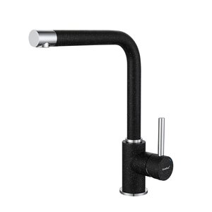 Изображение товара Смеситель GranFest 3651 черный для кухонной мойки, цвет черный