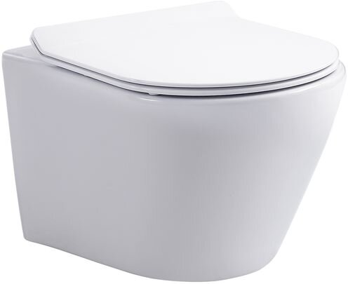 Изображение товара Подвесной безободковый унитаз Aquanet Tornado ATAGO W Short T 332173, крышка микролифт, цвет белый