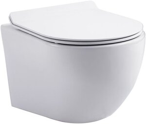 Изображение товара Подвесной безободковый унитаз Aquanet Tornado CETUS W Short T 332171 с крышкой микролифт