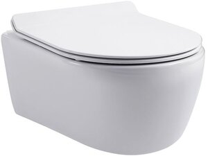 Изображение товара Подвесной безободковый унитаз  Aquanet Smart W Tornado, 332172, крышка микролифт, цвет белый