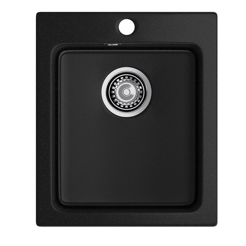 Изображение товара Кухонная мойка GranFest Practik P-505 черная 42.7 х 50.5 см