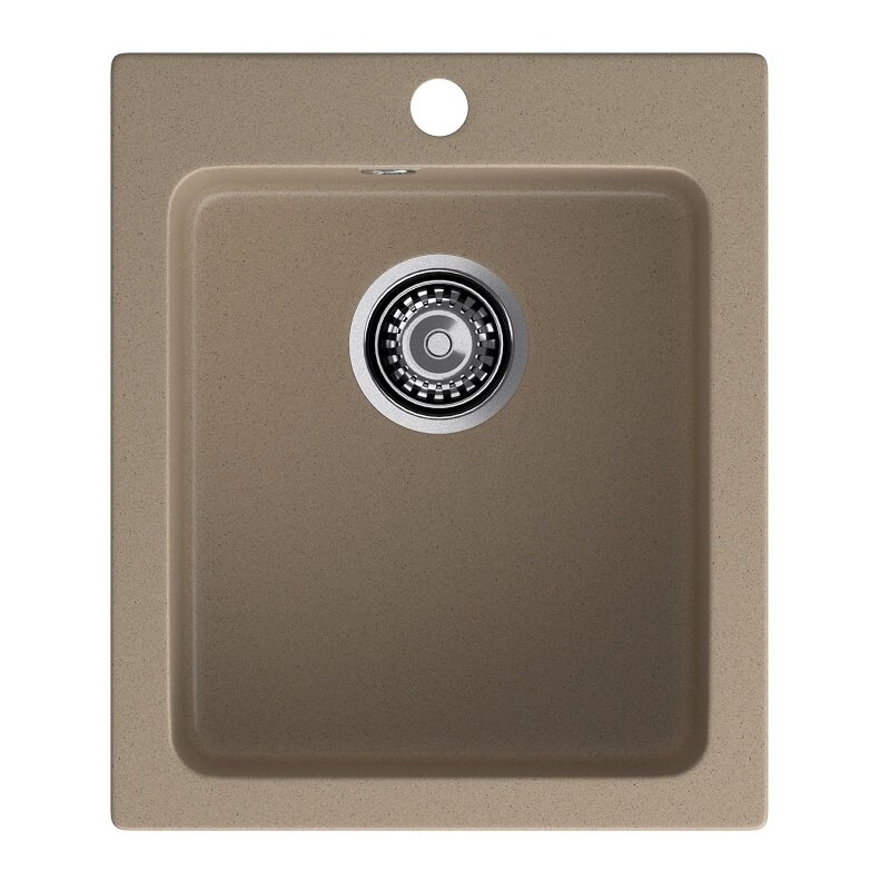 Изображение товара Кухонная мойка GranFest Practik P-505 песочный 42.7х50.5 см искусственный мрамор
