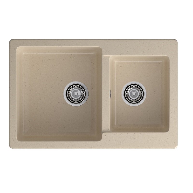 Изображение товара Кухонная мойка GranFest Practik P-780K кашемир 77,5х50,6 см для встроенной установки