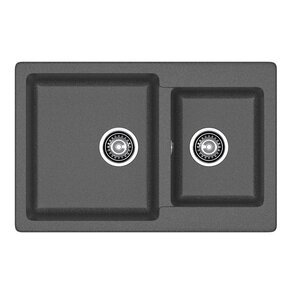 Изображение товара Кухонная мойка GranFest Practik P-780K графит, 77.5 х 50.6 см