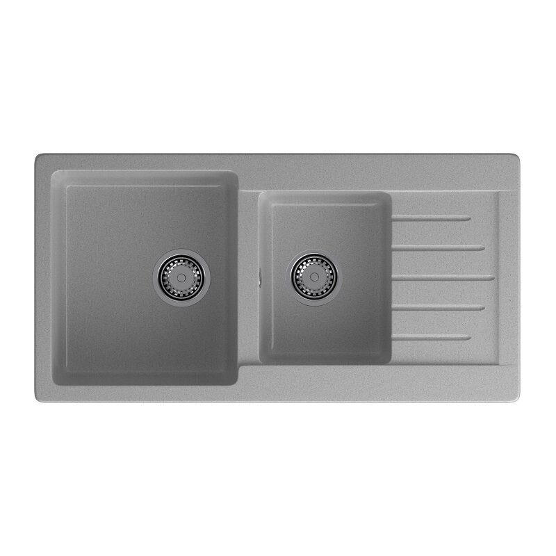Изображение товара Кухонная мойка GranFest Practik P-980KL из искусственного мрамора с двойной чашей