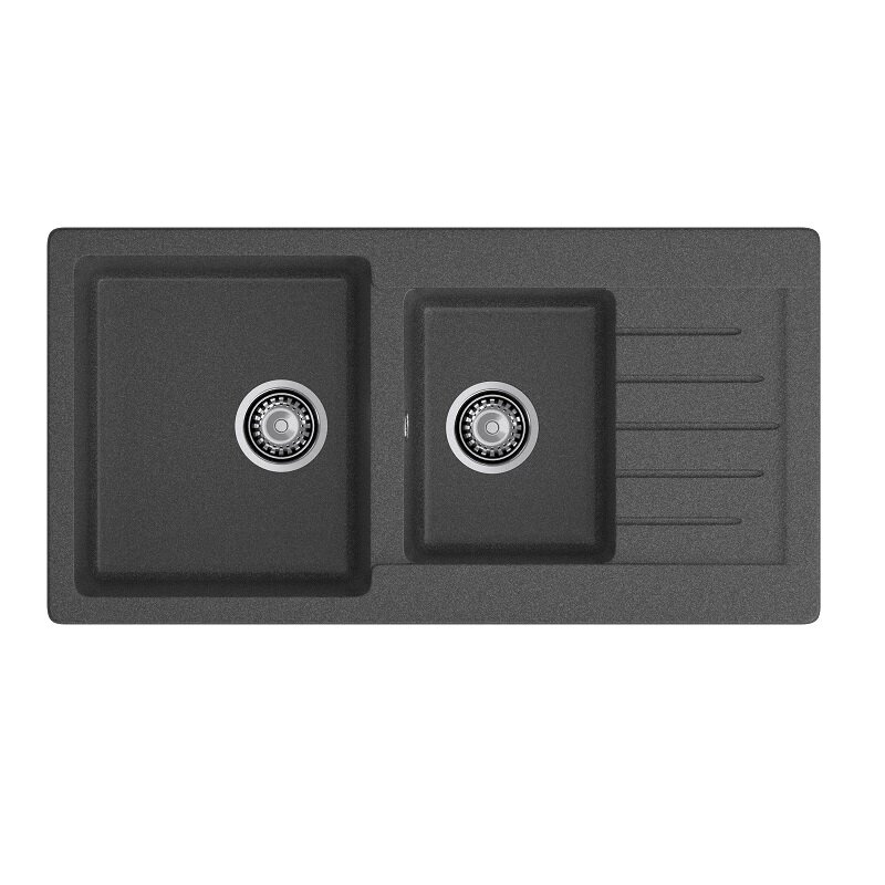 Изображение товара Кухонная мойка GranFest Practik P-980KL графит 97.7 х 50.3 см