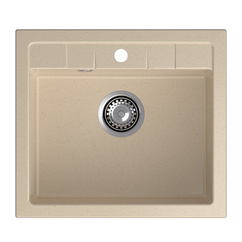Изображение товара Кухонная мойка GranFest Quadro Q-561 кашемир 56х50 см врезная из искусственного камня