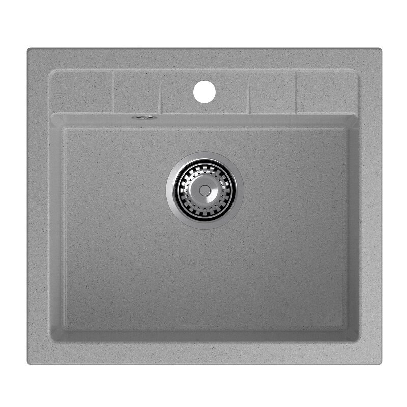Изображение товара Кухонная мойка GranFest Quadro Q-561 серый 56x50 см искусственный камень