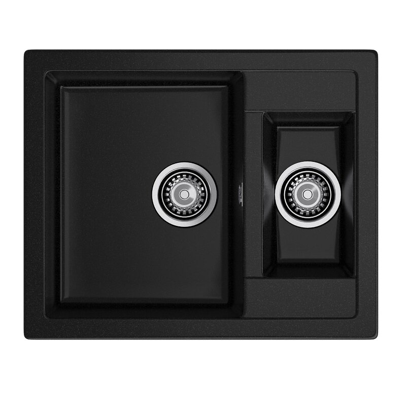 Изображение товара Кухонная мойка GranFest Quadro Q-610K черный, 61 х 50 см