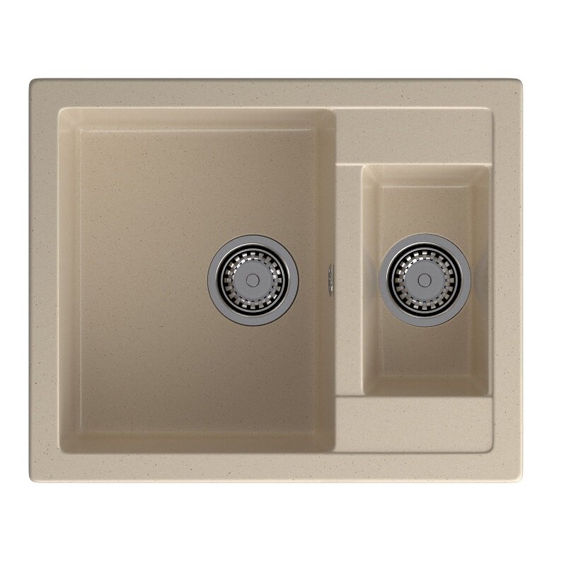 Изображение товара Кухонная мойка GranFest Quadro Q-610K из искусственного мрамора кашемир 61х50 см