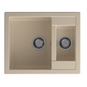 Изображение товара Кухонная мойка GranFest Quadro Q-610K из искусственного мрамора кашемир 61х50 см