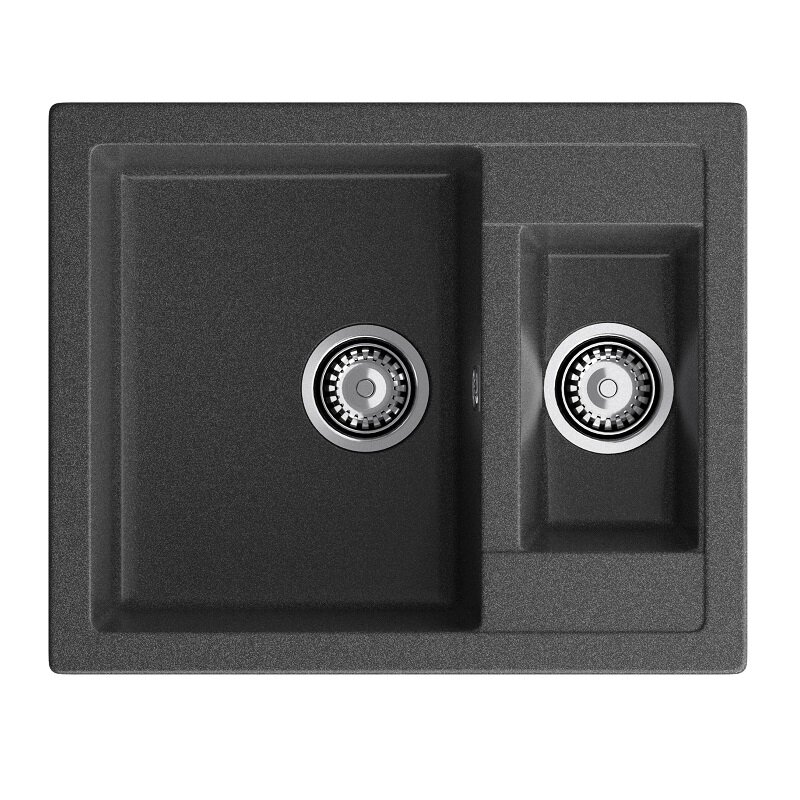 Изображение товара Кухонная мойка GranFest Quadro Q-610K графит, 61 х 50 см