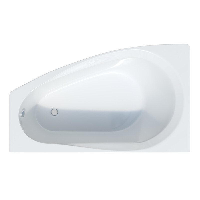 Изображение товара Акриловая угловая ванна Corpa Nera Milano 150х90 см белая без гидромассажа