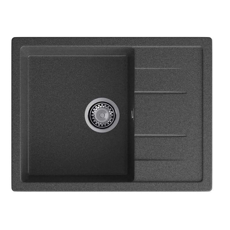 Изображение товара Кухонная мойка GranFest Quadro Q-650L графит 65х50 см искусственный мрамор