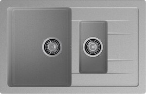 Изображение товара Кухонная мойка GranFest Quadro Q-775KL серый 76.5 х 49.5 см
