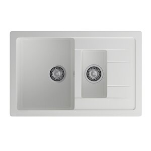 Изображение товара Кухонная мойка GranFest Quadro Q-775KL иней 76.5 х 49.5 см искусственный мрамор