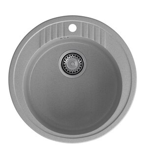 Изображение товара Кухонная мойка GranFest Rondo R-520 серый 52 см с одной чашей и накладной установкой