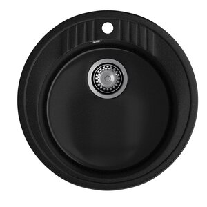 Изображение товара Кухонная мойка GranFest Rondo R-520 черная 52 см для современной кухни