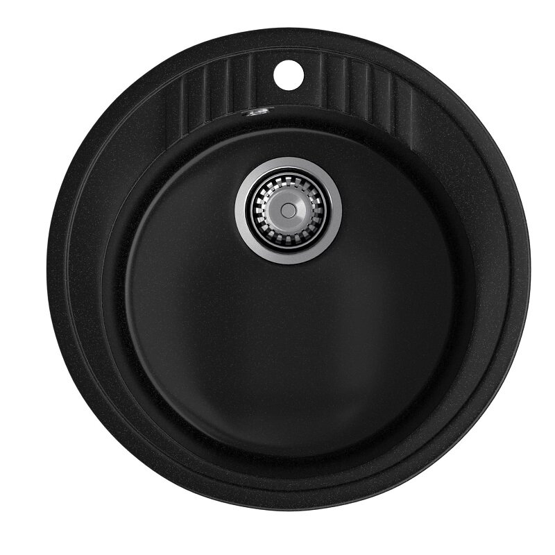 Изображение товара Кухонная мойка GranFest Rondo R-520 черный, 52 см Изображение товара Кухонная мойка GranFest Rondo R-520 черный, 52 см
