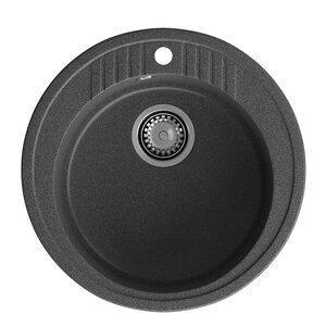 Изображение товара Кухонная мойка GranFest Rondo R-520 графит, 52 см